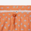 Mid Length Crocodile Print Swim Trunks