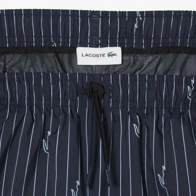Mid Length Crocodile Print Swim Trunks
