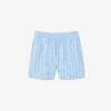 Mid Length Monogram Print Swim Trunks