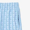 Mid Length Monogram Print Swim Trunks