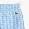 Mid Length Monogram Print Swim Trunks