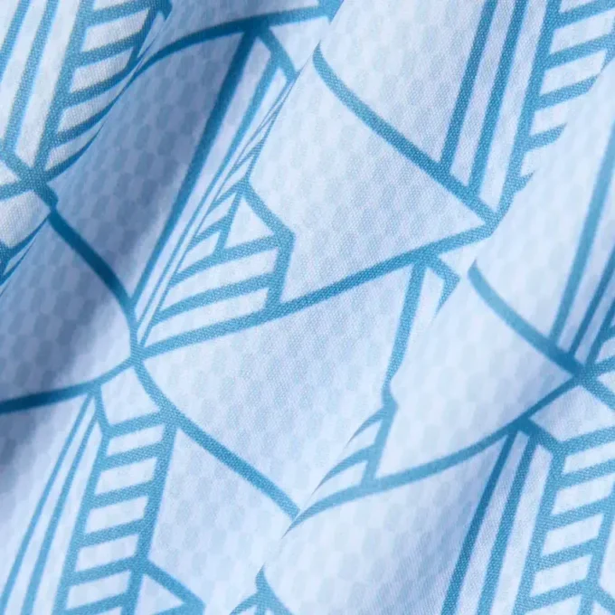 Mid Length Monogram Print Swim Trunks