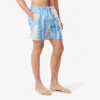 Mid Length Striped Swim Trunks