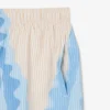 Mid Length Striped Swim Trunks
