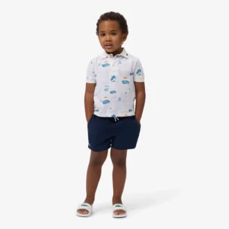 Monochromatic Lined Swim Trunks
