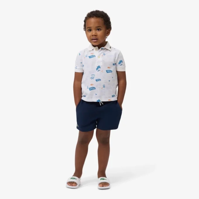 Monochromatic Lined Swim Trunks
