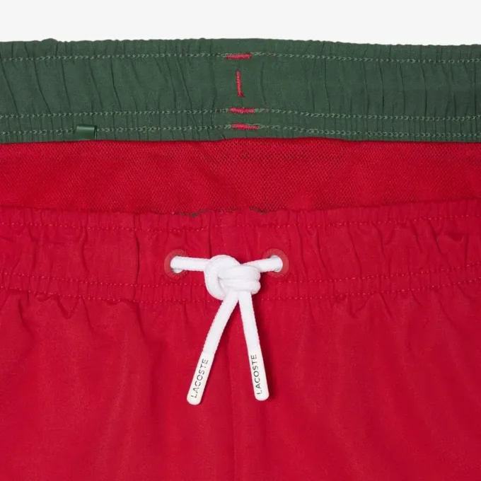 Monochromatic Lined Swim Trunks