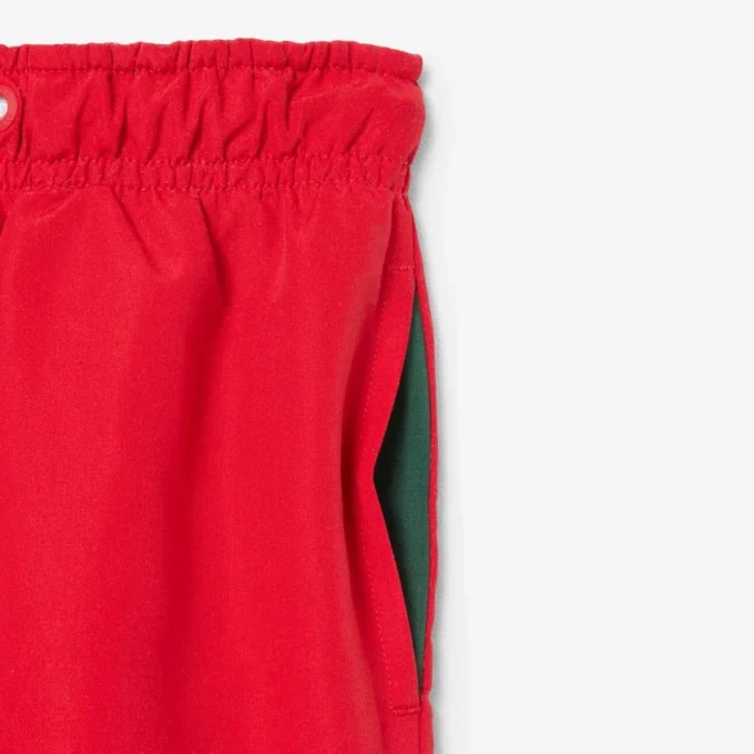 Monochromatic Lined Swim Trunks