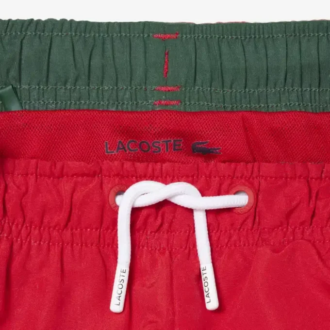 Monochromatic Lined Swim Trunks