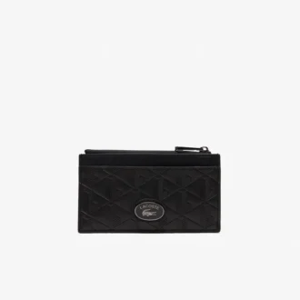 Monogram Leather Zip Card Holder
