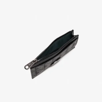 Monogram Leather Zip Card Holder