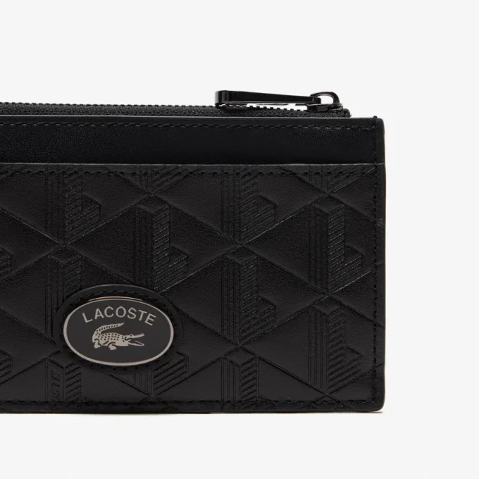 Monogram Leather Zip Card Holder