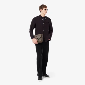 Ossian Flap Close Leather Satchel