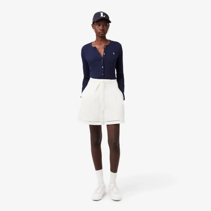 Oversized Fluid Linen Blend Bermuda Shorts