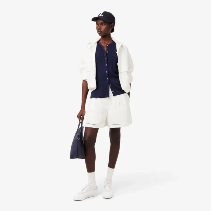 Oversized Fluid Linen Blend Bermuda Shorts