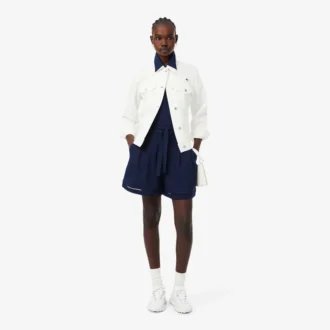 Oversized Fluid Linen Blend Bermuda Shorts