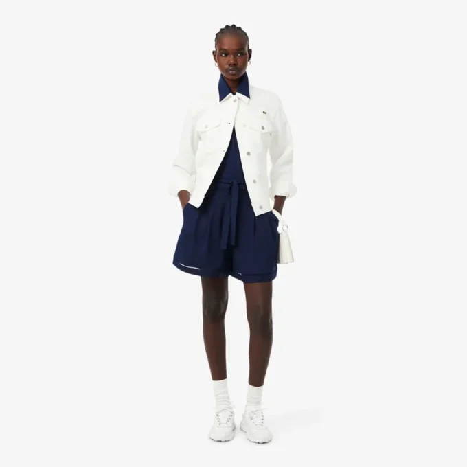 Oversized Fluid Linen Blend Bermuda Shorts