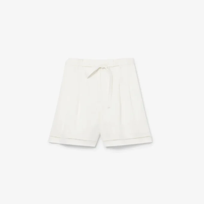 Oversized Fluid Linen Blend Bermuda Shorts