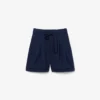 Oversized Fluid Linen Blend Bermuda Shorts