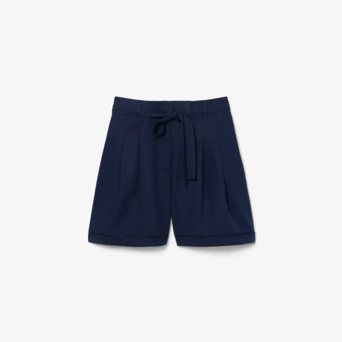 Oversized Fluid Linen Blend Bermuda Shorts