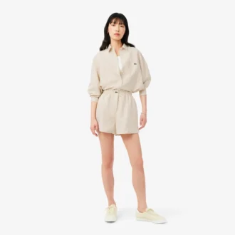 Oversized Linen Blend Shorts