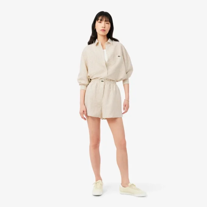 Oversized Linen Blend Shorts