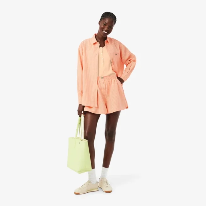 Oversized Linen Blend Shorts