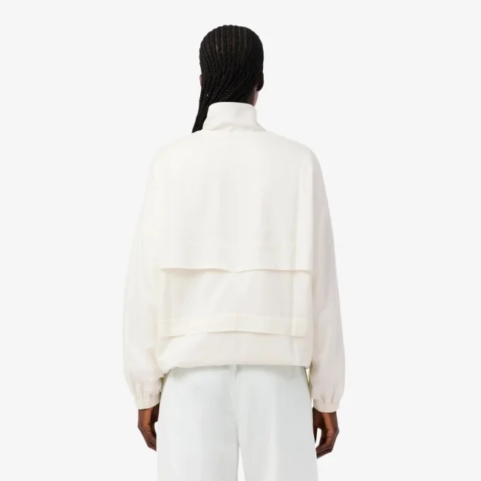 Oversized Linen Blend Track Jacket