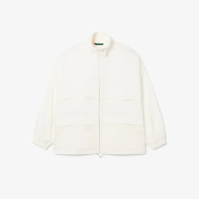 Oversized Linen Blend Track Jacket