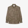 Oversized Printed Satin Shirt