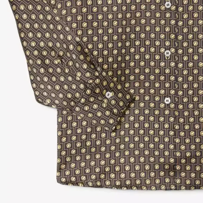 Oversized Printed Satin Shirt