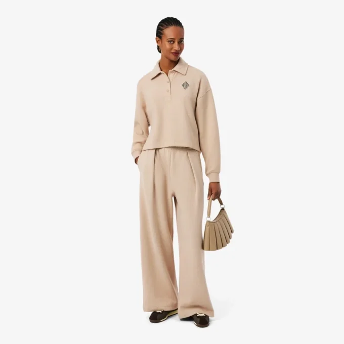 Oversized Ribbed Polo Sweatshirt