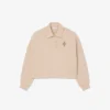 Oversized Ribbed Polo Sweatshirt