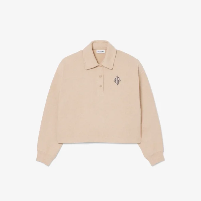 Oversized Ribbed Polo Sweatshirt