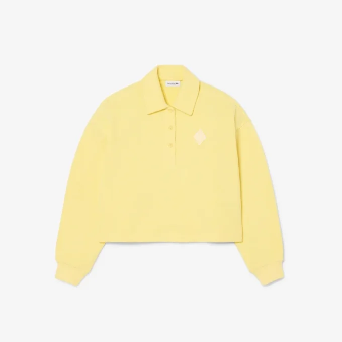Oversized Ribbed Polo Sweatshirt