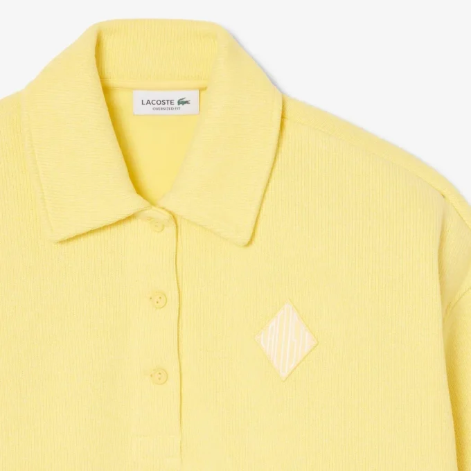 Oversized Ribbed Polo Sweatshirt