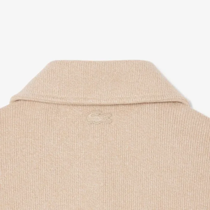 Oversized Ribbed Polo Sweatshirt