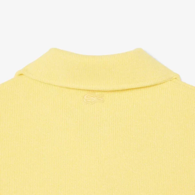 Oversized Ribbed Polo Sweatshirt