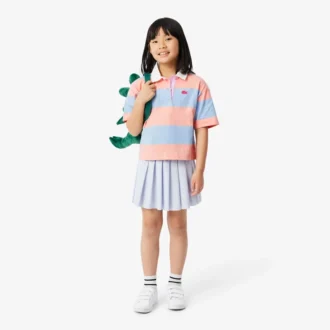 Oversized Striped Cotton Rugby Polo
