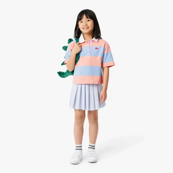Oversized Striped Cotton Rugby Polo