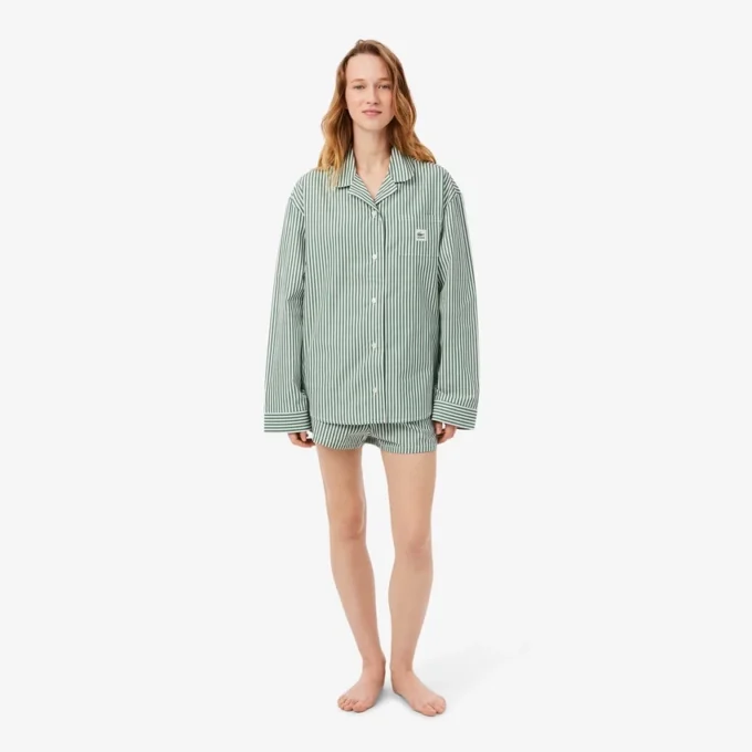 Oversized Striped Poplin Pajama Set