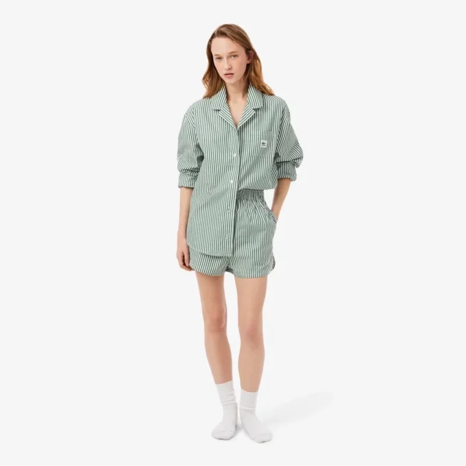 Oversized Striped Poplin Pajama Set