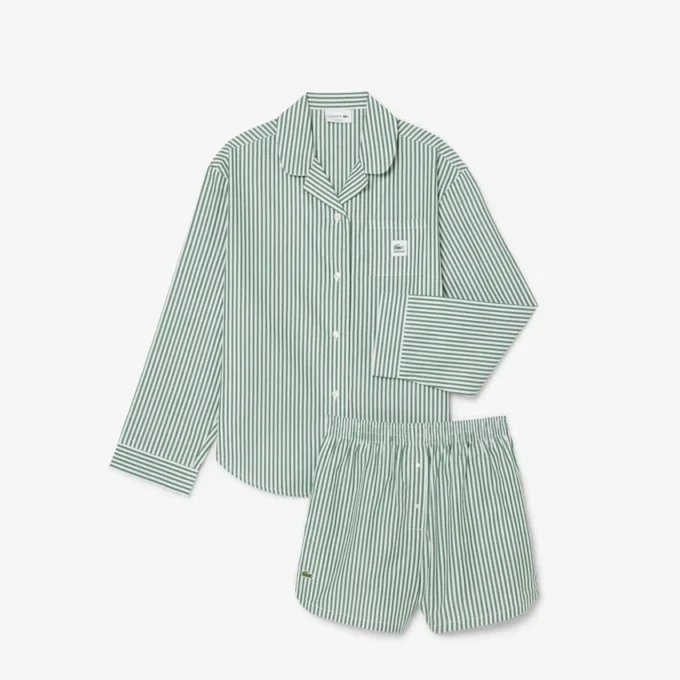 Oversized Striped Poplin Pajama Set