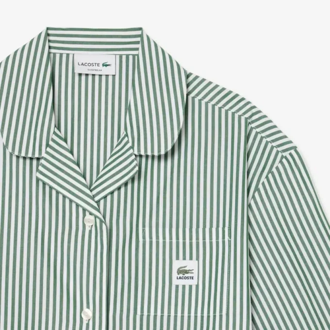 Oversized Striped Poplin Pajama Set
