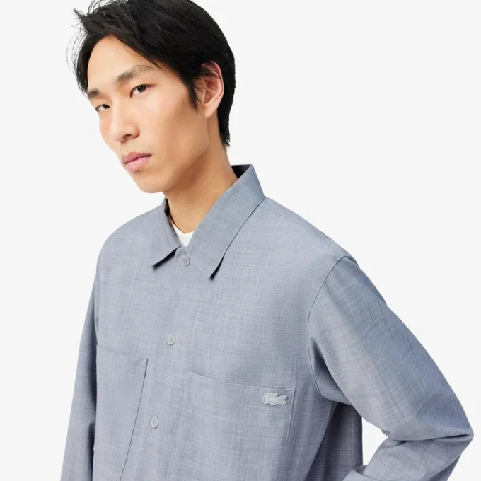 Oversized Wool Blend Overshirt