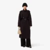 Oversized Wool Blend Trench Coat