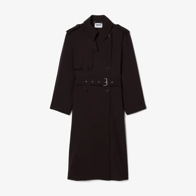 Oversized Wool Blend Trench Coat