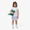 Oxford Cotton Pleated Skirt