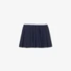 Oxford Cotton Pleated Skirt