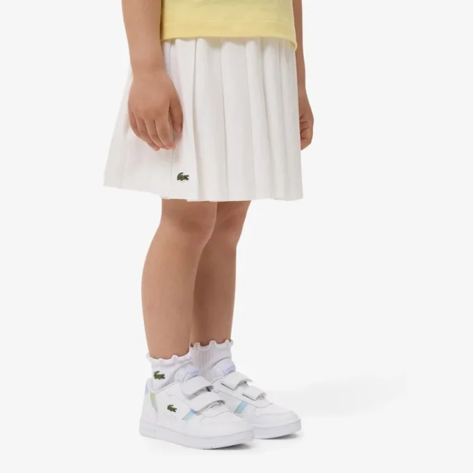 Oxford Cotton Pleated Skirt